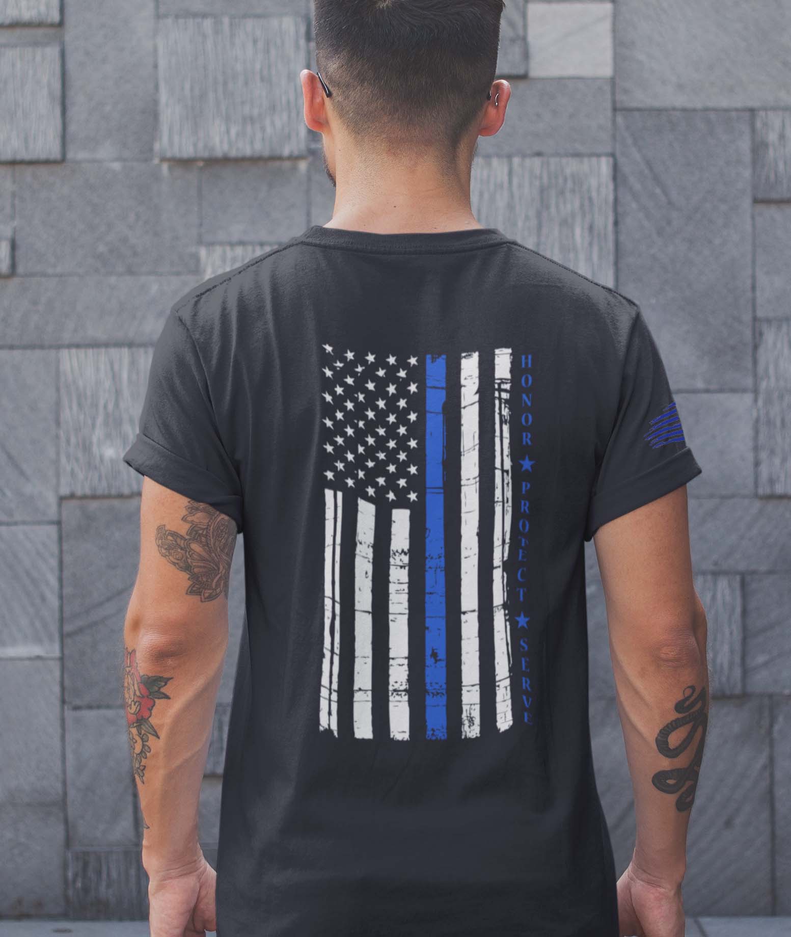Thin Blue Line Honor Protect Serve T Shirt Ims Alliance